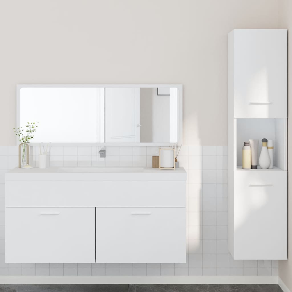 3 Piece Bathroom Furniture Set Engineered Wood