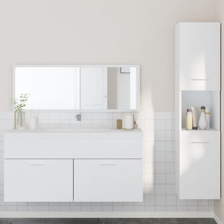 3 Piece Bathroom Furniture Set Engineered Wood