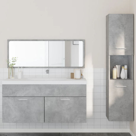 3 Piece Bathroom Furniture Set Engineered Wood