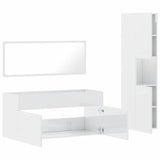 3 Piece Bathroom Furniture Set Engineered Wood