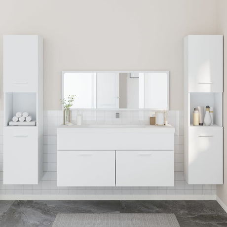 4 Piece Bathroom Furniture Set Engineered Wood