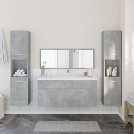 4 Piece Bathroom Furniture Set Engineered Wood