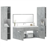 4 Piece Bathroom Furniture Set Engineered Wood