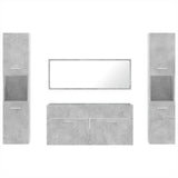 4 Piece Bathroom Furniture Set Engineered Wood