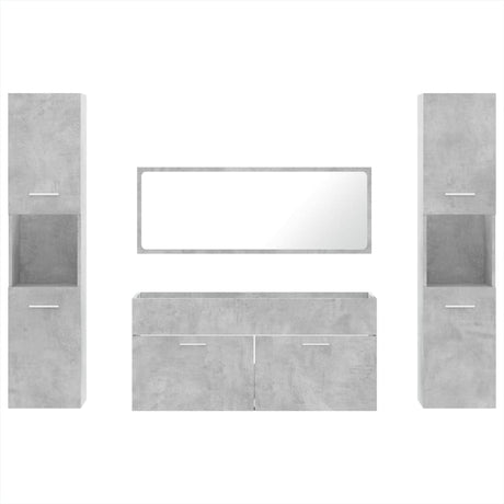 4 Piece Bathroom Furniture Set Engineered Wood