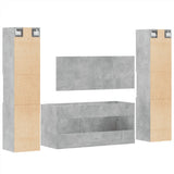 4 Piece Bathroom Furniture Set Engineered Wood