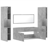 4 Piece Bathroom Furniture Set Engineered Wood