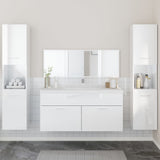 4 Piece Bathroom Furniture Set Engineered Wood
