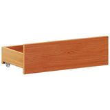Bed Frame without Mattress with Headboard Wax Brown 200x200 cm Solid Wood Pine