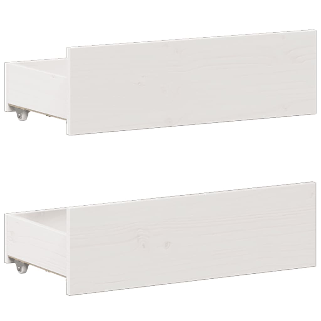 Bed Frame without Mattress with Headboard White 160x200 cm Solid Wood Pine