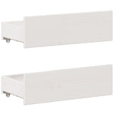 Bed Frame without Mattress with Headboard White 160x200 cm Solid Wood Pine