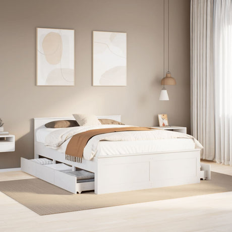 Bed Frame Without Mattress With Headboard Small Single Solid Wood Pine