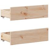 Bed Frame without Mattress with Headboard 140x190 cm Solid Wood Pine