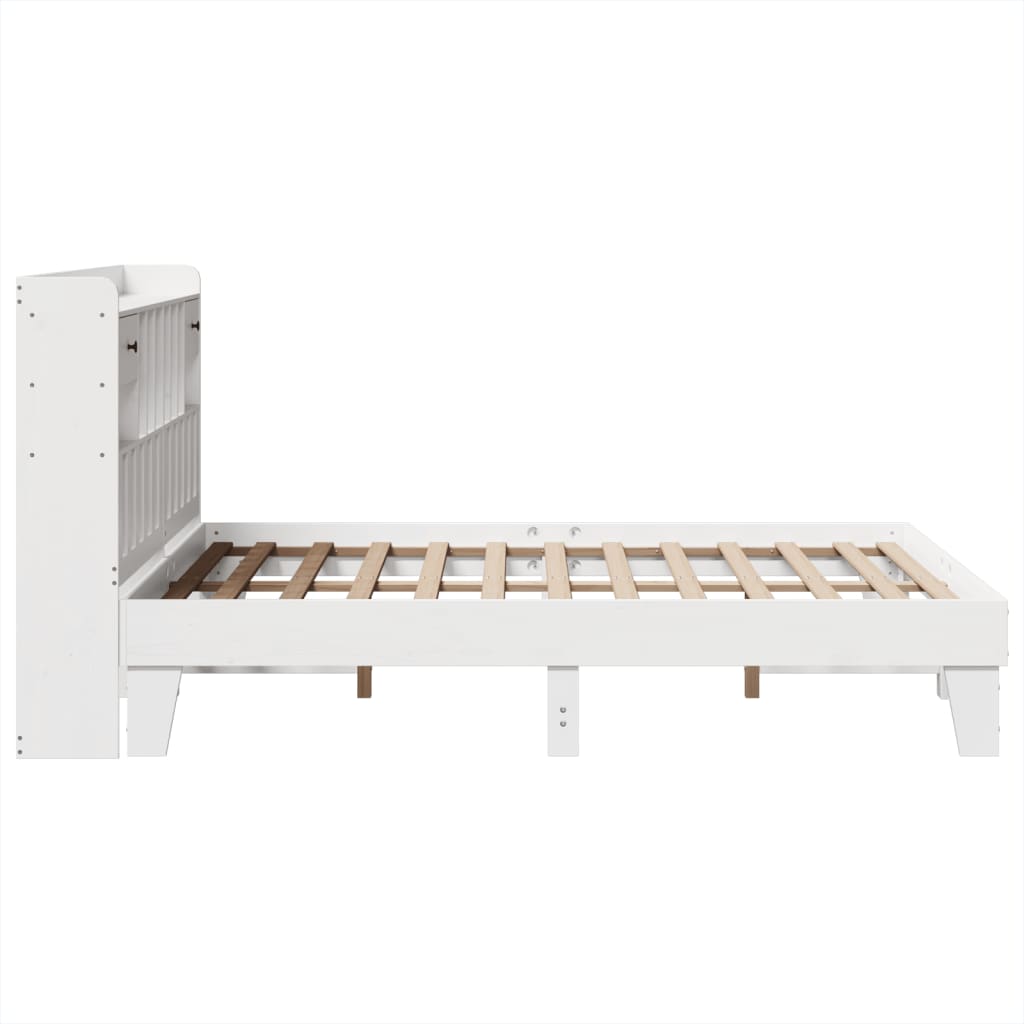 Bed Frame without Mattress White 160x200 cm Solid Wood Pine