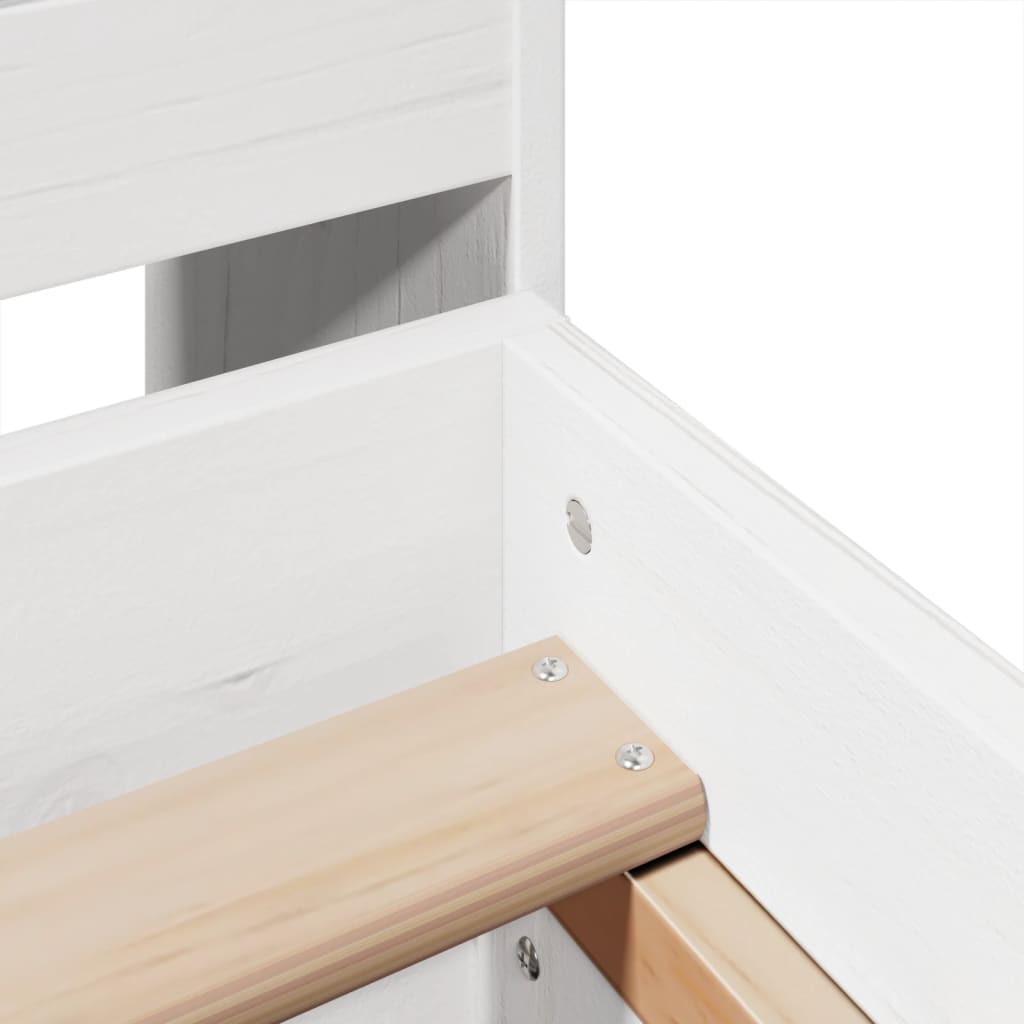 Bed Frame without Mattress White 160x200 cm Solid Wood Pine
