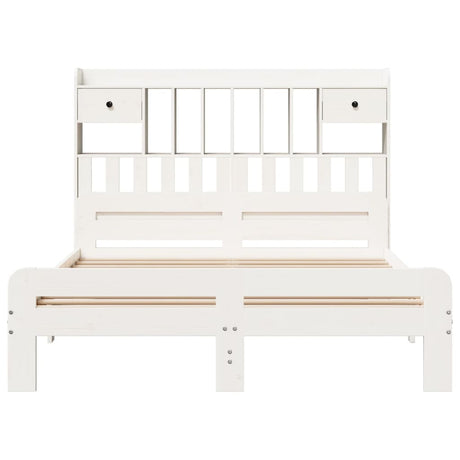 Bookcase Bed Without Mattress King Size Solid Wood Pine