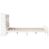 Bookcase Bed without Mattress White 140x190 cm Solid Wood Pine
