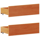 Bookcase Bed Without Mattress Solid Wood Pine