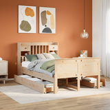 Bookcase Bed Without Mattress Solid Wood Pine