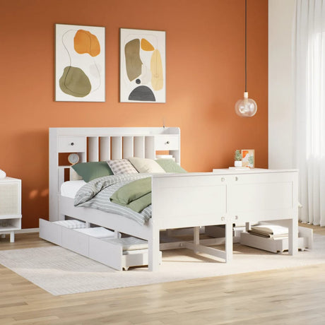 Bookcase Bed Without Mattress Solid Wood Pine
