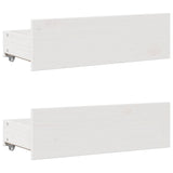 Bookcase Bed without Mattress White 160x200 cm Solid Wood Pine