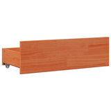 Bookcase Bed without Mattress Wax Brown 140x200 cm Solid Wood Pine