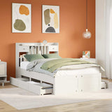 Bookcase Bed Without Mattress Solid Wood Pine
