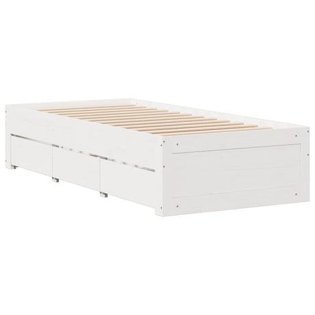 Bookcase Bed Without Mattress Solid Wood Pine