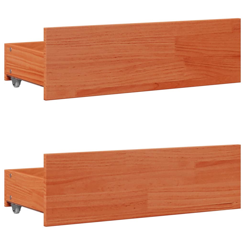 Bookcase Bed without Mattress Wax Brown 90x200 cm Solid Wood Pine