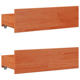 Bookcase Bed without Mattress Wax Brown 90x200 cm Solid Wood Pine