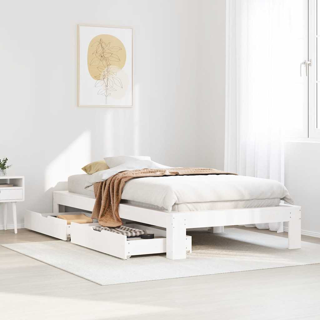 Bed Frame Without Mattress King Size Solid Wood Pine