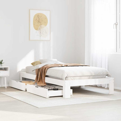 Bed Frame Without Mattress King Size Solid Wood Pine