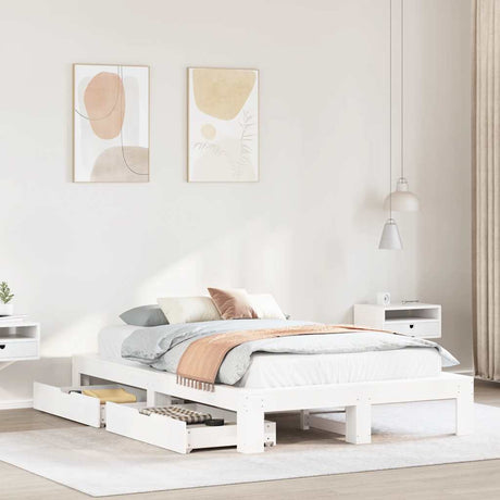 Bed Frame Without Mattress King Size Solid Wood Pine