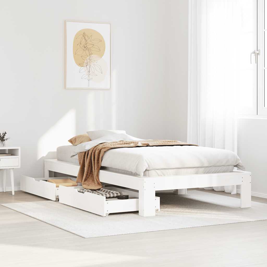 Bed Frame Without Mattress King Size Solid Wood Pine