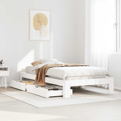 Bed Frame Without Mattress King Size Solid Wood Pine