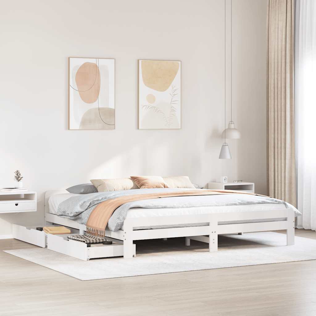 Bed Frame Without Mattress Solid Wood Pine