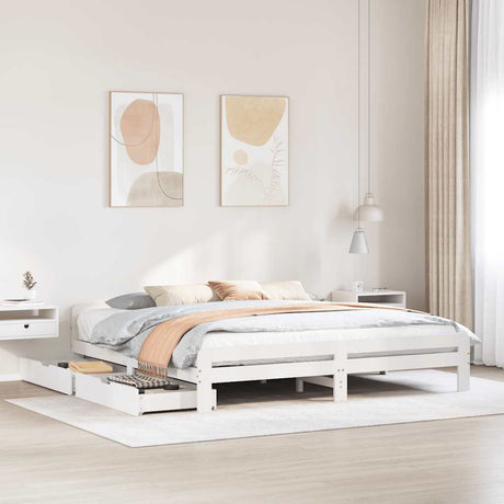 Bed Frame Without Mattress Solid Wood Pine