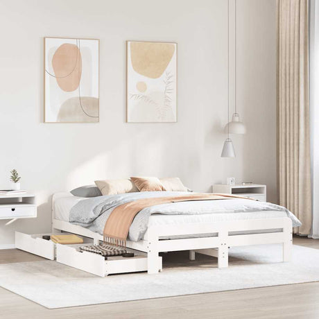 Bed Frame Without Mattress Solid Wood Pine