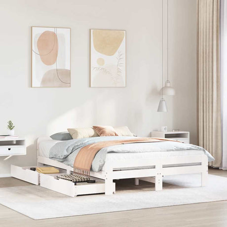 Bed Frame Without Mattress Solid Wood Pine
