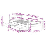 Bed Frame Without Mattress Solid Wood Pine