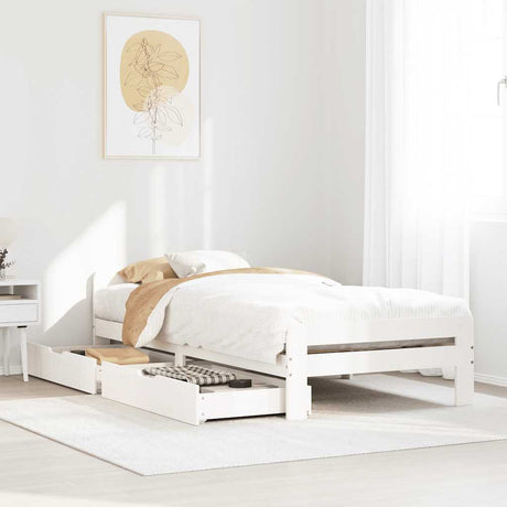 Bed Frame Without Mattress Solid Wood Pine