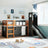 Kids' Loft Bed With Tower Blue Solid Wood Pine