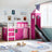 Kids' Loft Bed With Tower Blue Solid Wood Pine