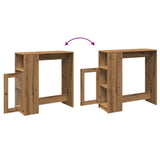 Bar Table with Racks Artisan Oak 101x40x103.5 cm Engineered Wood