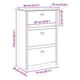 Shoe Rack Bodo 80X35X118 Cm
