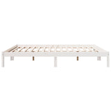 Extra Long Bed Frame without Mattress White 200x210 cm Solid Wood Pine