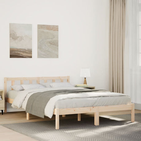 810076  Bed Frame Without Mattress Solid Wood