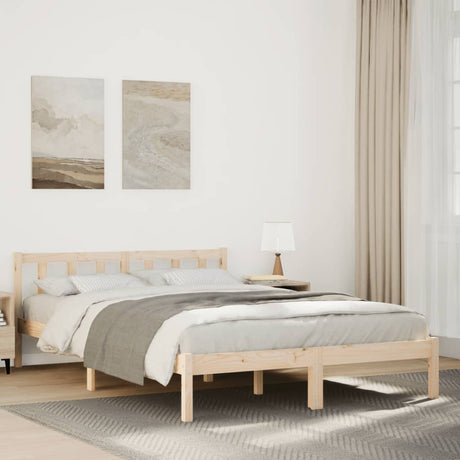 810076  Bed Frame Without Mattress Solid Wood