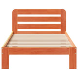 Bed Frame without Mattress Wax Brown 100x200 cm Solid Wood Pine