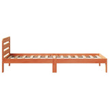 Bed Frame without Mattress Wax Brown 100x200 cm Solid Wood Pine